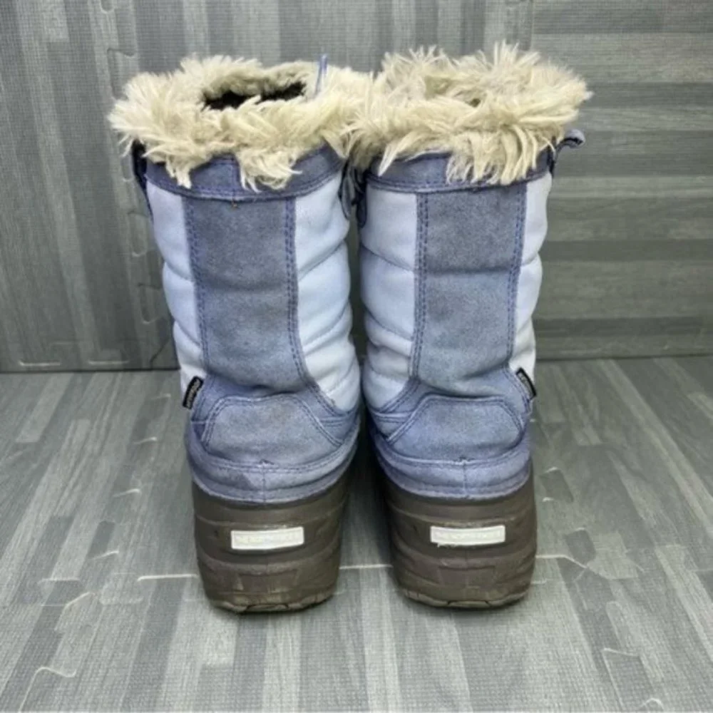 The North Face Alpenglow Snow Boots Blue Gray Girls Size 5